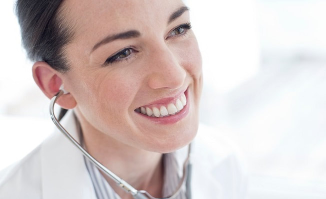 Female doctor smiling
